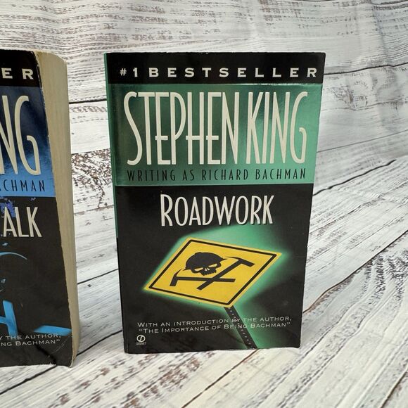 Stephen King Book Lot of 5 Paperbacks The Stand Long Walk Roadwork Green Mile - Picture 6 of 10